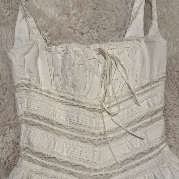 House of CB White Lace-Trim Mini Dress Tiffani mini dress xs - Picture 11 of 13